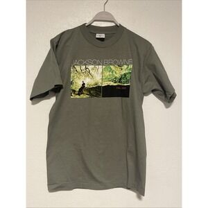 JACKSON BROWNE Fall 2003‎ CONCERT TOUR T-SHIRT  Olive Size Medium USA